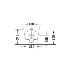 Duravit Design Classics Wand-WC 480x365x360mm, Weiß Hochglanz, 4,5l, Tiefspüler, ri... DURAVIT-2573090000 4053424578569 (Abb. 1)