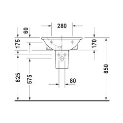Duravit Waschtisch Darling New 480x550x175mm wandh. Weiß Hochglanz, Halbrund, Wond... DURAVIT-26215500001 4021534606120 (Abb. 1)