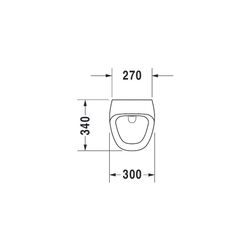 Duravit DuraStyle Urinal 340x300x560mm Weiß Hochglanz WonderGliss, geschlossen, Ab... DURAVIT-28043000001 4021534863806 (Abb. 1)