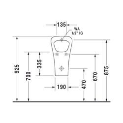 Duravit DuraStyle Urinal 340x300x560mm Weiß Hochglanz WonderGliss, geschlossen, Ab... DURAVIT-28043000001 4021534863806 (Abb. 1)