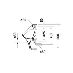 Duravit DuraStyle Elektronisches Urinal 340x300x580mm, Weiß Hochglanz, WonderGliss... DURAVIT-28043100931 4021534923395 (Abb. 1)