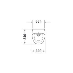 Duravit DuraStyle Urinal 340x300x560mm Weiß Hochglanz WonderGliss, Rimless, Verdrä... DURAVIT-28063000001 4021534863882 (Abb. 1)