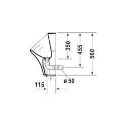 Duravit DuraStyle Elektronisches Urinal 340x300x580mm, Weiß Hochglanz, HygieneGlaze... DURAVIT-2806312093 4053424325354 (Abb. 1)