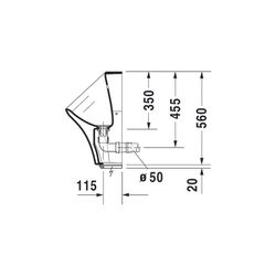 Duravit DuraStyle Elektronisches Urinal 340x300x580mm, Weiß Hochglanz, HygieneGlaze... DURAVIT-2806312093 4053424325354 (Abb. 1)