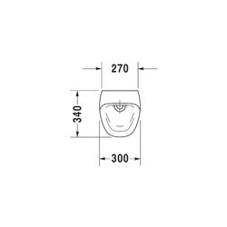 Duravit Wasserloses Urinal DuraStyle 340x300x560mm, Weiß Hochglanz, mit Befestigung... DURAVIT-2808300000 4021534870927 (Abb. 1)