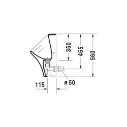 Duravit Wasserloses Urinal DuraStyle 340x300x560mm, Weiß Hochglanz, mit Befestigung... DURAVIT-2808300000 4021534870927 (Abb. 1)