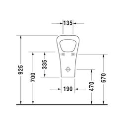 Duravit Wasserloses Urinal DuraStyle 340x300x560mm, Weiß Hochglanz, mit Befestigung... DURAVIT-2808300000 4021534870927 (Abb. 1)