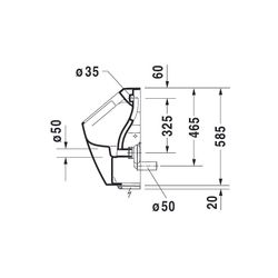 Duravit ME by Starck Elektronisches Urinal 350x300x605mm, Weiß Hochglanz, Batterie,... DURAVIT-2809310000 4053424052373 (Abb. 1)