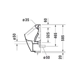Duravit ME by Starck Elektronisches Urinal 350x300x605mm, Weiß Hochglanz, Batterie,... DURAVIT-2809310000 4053424052373 (Abb. 1)