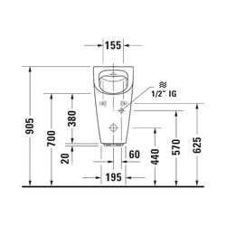 Duravit ME by Starck Elektronisches Urinal 350x300x605mm, Weiß Hochglanz, Batterie,... DURAVIT-2809310000 4053424052373 (Abb. 1)