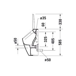 Duravit ME by Starck Urinal 350x300x585mm Weiß Hochglanz Rimless, Absauger, für Dec... DURAVIT-2812300000 4053424506593 (Abb. 1)