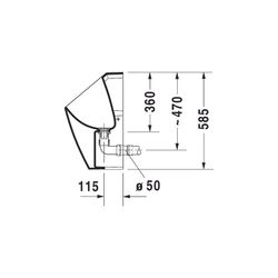 Duravit Wasserloses Urinal ME by Starck 355x300x585mm Weiß Hochglanz, HygieneGlaze,... DURAVIT-2814302000 4053424052816 (Abb. 1)