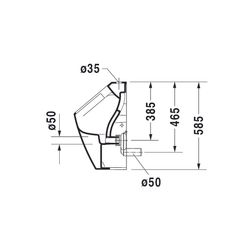 Duravit ME by Starck Urinal 350x300x585mm Weiß Hochglanz Rimless, Absauger, senkrec... DURAVIT-2815300000 4053424056173 (Abb. 1)