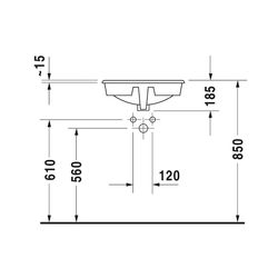 Duravit Design Classics Einbauwaschtisch 480x480x185mm, Weiß Hochglanz, mit HLB/Übe... DURAVIT-5220480000 4021534138966 (Abb. 1)