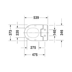 Duravit SensoWash Slim Dusch-WC 539x373mm, Weiß, Absenkautomatik, Fernbedienun... DURAVIT-611000002304300 4053424688756 (Abb. 1)