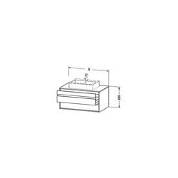 Duravit Ketho Konsolenwaschtischunterbau wandh. 550x800x496mm M mit KSP Eiche Matt... DURAVIT-KT665401616 4063382084620 (Abb. 1)