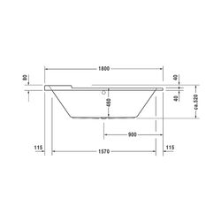 Duravit Starck Wannen Badewanne 520x800x1800mm, 170l, Weiß glänzend, Oval, Ein... DURAVIT-700009000000000 4021534255014 (Abb. 1)