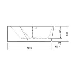 Duravit Paiova Badewanne 5 460x1300x1770mm, 205l, Weiß glänzend, Fünfeck, Ecke... DURAVIT-700394000000000 4021534992698 (Abb. 1)