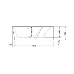 Duravit Paiova Badewanne 5 460x1300x1770mm, 205l, Weiß glänzend, Fünfeck, Ecke... DURAVIT-700395000000000 4021534992728 (Abb. 1)