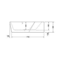 Duravit Paiova Badewanne 5 460x1400x1900mm, 267l, Weiß glänzend, Fünfeck, Ecke... DURAVIT-700397000000000 4021534992766 (Abb. 1)