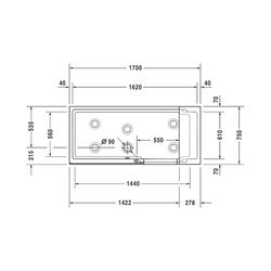 Duravit Shower and Bath Badewanne510x750x1700mm, 285l, Mattweiß, Rechteckig, N... DURAVIT-700454000000000 4053424917481 (Abb. 1)