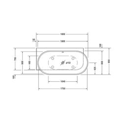 Duravit Luv Badewanne 610x950x1850mm, 252l, Mattweiß, Oval, Ecke L, 2 Rückensc... DURAVIT-700431000000000 4053424179964 (Abb. 1)