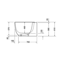 Duravit Luv Badewanne 610x950x1800mm, 252l, Mattweiß, Oval, Vorwand, 2 Rückens... DURAVIT-700433000000000 4053424180175 (Abb. 1)