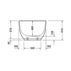 Duravit Luv Badewanne 615x850x1800mm, 252l, Mattweiß, Oval, Freistehend, 2 Rüc... DURAVIT-700434000000000 4053424180199 (Abb. 1)
