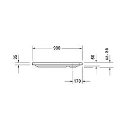Duravit D-Code Duschwanne 750x900x85mm, Rechteckig, Weiß glänzend, aus Sanitär... DURAVIT-720104000000000 4021534824067 (Abb. 1)