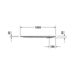 Duravit Starck Slimline Duschwanne 1000x1000x50mm, Quadratisch, Weiß glänzend,... DURAVIT-720116000000000 4021534887420 (Abb. 1)