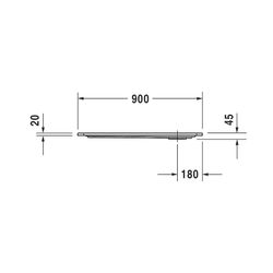Duravit Starck Slimline Duschwanne 800x900x45mm, Rechteckig, Weiß glänzend, au... DURAVIT-720118000000000 4021534889035 (Abb. 1)