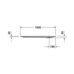 Duravit Starck Slimline Duschwanne 900x1000x50mm, Rechteckig, Weiß glänzend, a... DURAVIT-720120000000000 4021534891441 (Abb. 1)
