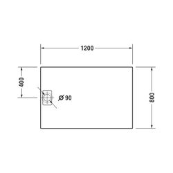 Duravit Stonetto Duschwanne Halbeinbau Bodenbündig, 800x1200x50mm, Rechteckig,... DURAVIT-720148180000000 4053424508986 (Abb. 1)