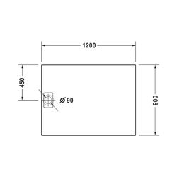 Duravit Stonetto Duschwanne Halbeinbau Bodenbündig, 900x1200x50mm, Rechteckig,... DURAVIT-720149380000000 4021534986727 (Abb. 1)