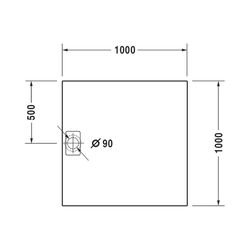 Duravit Stonetto Duschwanne Halbeinbau Bodenbündig 1000x1000x50mm, Rechteckig,... DURAVIT-720167680000000 4053424141961 (Abb. 1)