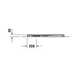 Duravit Tempano Duschwanne Halbeinbau Bodenbündig 800x800x40mm, Quadratisch, W... DURAVIT-720187000000000 4053424675190 (Abb. 1)