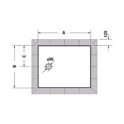 Duravit Tempano Duschwanne Halbeinbau Bodenbündig 750x900x40mm, Rechteckig, We... DURAVIT-720191000000000 4053424675237 (Abb. 1)