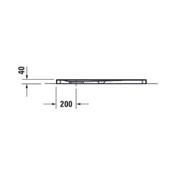 Duravit Tempano Duschwanne Halbeinbau Bodenbündig 800x900x40mm, Rechteckig, We... DURAVIT-720192000000000 4053424675244 (Abb. 1)
