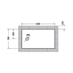 Duravit Tempano Duschwanne Halbeinbau Bodenbündig 700x1200x45mm, Rechteckig, W... DURAVIT-720196000000000 4053424675282 (Abb. 1)