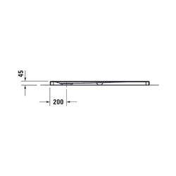 Duravit Tempano Duschwanne Halbeinbau Bodenbündig 700x1200x45mm, Rechteckig, W... DURAVIT-720196000000000 4053424675282 (Abb. 1)