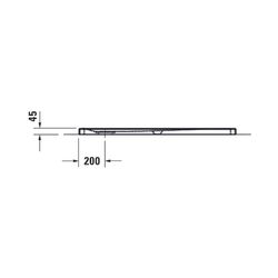 Duravit Tempano Duschwanne Halbeinbau Bodenbündig 800x1200x45mm, Quadratisch, ... DURAVIT-720197000000001 4053424893792 (Abb. 1)