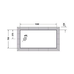 Duravit Tempano Duschwanne Halbeinbau Bodenbündig 750x1500x50mm, Quadratisch, ... DURAVIT-720204000000001 4053424893860 (Abb. 1)