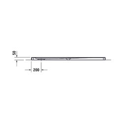 Duravit Tempano Duschwanne Halbeinbau Bodenbündig 750x1500x50mm, Quadratisch, ... DURAVIT-720204000000001 4053424893860 (Abb. 1)