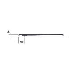Duravit Tempano Duschwanne Halbeinbau Bodenbündig 800x1500x50mm, Quadratisch, ... DURAVIT-720205000000001 4053424893877 (Abb. 1)