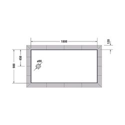 Duravit Tempano Duschwanne Halbeinbau Bodenbündig 900x1800x55mm, Rechteckig, W... DURAVIT-720213000000000 4053424675459 (Abb. 1)