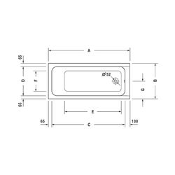 Duravit D-Code Whirlwanne Rechteckig, Einbau, 700x1600x420mm, Jet Project, 1 R... DURAVIT-760096000JP1000 4053424066073 (Abb. 1)