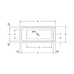 Duravit D-Code Whirlwanne Rechteckig, Einbau, 700x1700x420mm, Jet Project, 1 R... DURAVIT-760097000JP1000 4053424066080 (Abb. 1)