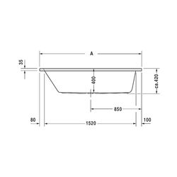 Duravit D-Code Whirlwanne Rechteckig, Einbau, 700x1700x420mm, Jet Project, 1 R... DURAVIT-760097000JP1000 4053424066080 (Abb. 1)