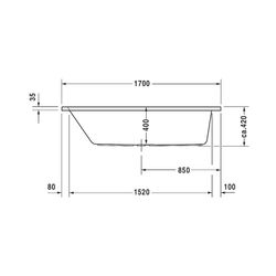 Duravit D-Code Whirlwanne Rechteckig, Einbau, 750x1700x420mm, Jet Project, 1 R... DURAVIT-760099000JP1000 4053424066103 (Abb. 1)