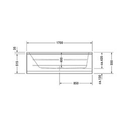Duravit D-Code Whirlwanne Rechteckig, Einbau, 750x1700x420mm, Jet Project, 1 R... DURAVIT-760099000JP1000 4053424066103 (Abb. 1)